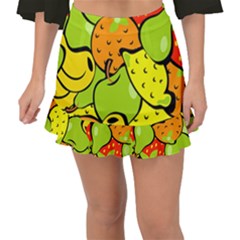 Fruit Food Wallpaper Fishtail Mini Chiffon Skirt by Dutashop