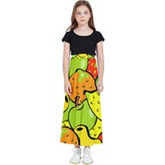 Fruit Food Wallpaper Kids  Flared Maxi Skirt by Dutashop