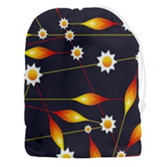 Flower Buds Floral Background Drawstring Pouch (3xl) by Bajindul
