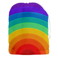 Rainbow Background Colorful Drawstring Pouch (3xl) by Bajindul