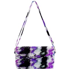 Abstract Canvas Acrylic Digital Design Removable Strap Clutch Bag by Amaryn4rt