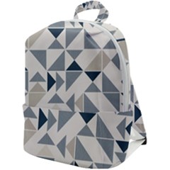 Geometric Triangle Modern Mosaic Zip Up Backpack by Amaryn4rt
