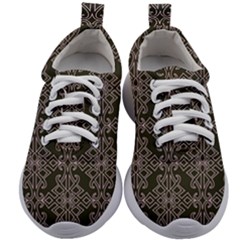 Line Geometry Pattern Geometric Kids Athletic Shoes by Amaryn4rt