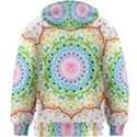 Mandala Pattern Rainbow Pride Kids  Zipper Hoodie Without Drawstring View2