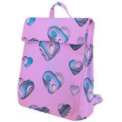 Hearts Pattern Love Background Flap Top Backpack by Ravend