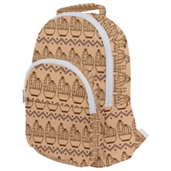 Pattern Design Background Nature Rounded Multi Pocket Backpack by Ravend
