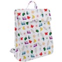 Snail Butterfly Pattern Seamless Flap Top Backpack View2