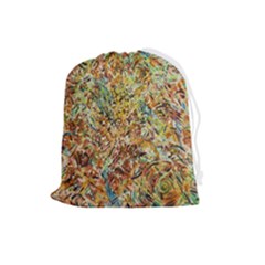 Art Modern Painting Acrylic Canvas Drawstring Pouch (large) by Amaryn4rt