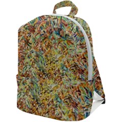 Art Modern Painting Acrylic Canvas Zip Up Backpack by Amaryn4rt