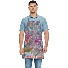 Abstract Waves Iv Kitchen Apron by kaleidomarblingart