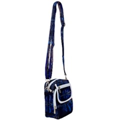 Illuminated Cityscape Against Blue Sky At Night Shoulder Strap Belt Bag by Modalart