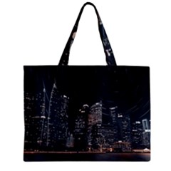 Time Lapse Photo Of City Zipper Mini Tote Bag by Modalart