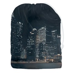 Time Lapse Photo Of City Drawstring Pouch (3xl) by Modalart