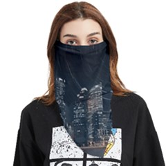 Time Lapse Photo Of City Face Covering Bandana (triangle) by Modalart