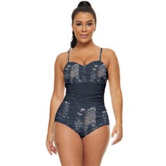 Time Lapse Photo Of City Retro Full Coverage Swimsuit by Modalart