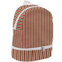 Pattern Background Red White Green Zip Bottom Backpack View2