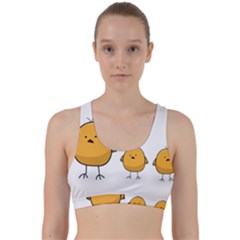 Chick Easter Cute Fun Spring Back Weave Sports Bra by Ndabl3x