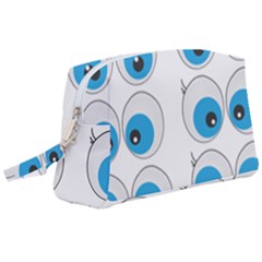 Eyes Comic Cartoon Fun Funny Toon Wristlet Pouch Bag (large) by Ndabl3x