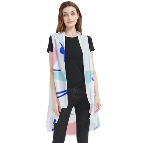 Art Womens Lovers Sleeveless Chiffon Waistcoat Shirt by Ndabl3x