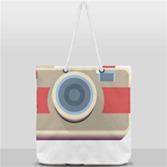Photo Camera Machine Colorful Art Full Print Rope Handle Tote (large) by Ndabl3x