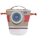 Photo Camera Machine Colorful Art Drawstring Bucket Bag View1