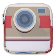 Photo Camera Machine Colorful Art Mini Square Pouch by Ndabl3x
