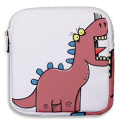 Dinosaur Dragon Drawing Cute Mini Square Pouch by Ndabl3x