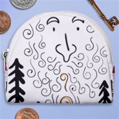 Santa Claus Cabin Hut Campfire Horseshoe Style Canvas Pouch by Ndabl3x