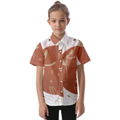 Abstract Pattern Art Drawing Kids  Short Sleeve Shirt by Ndabl3x