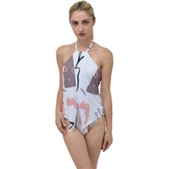 Abstract Art Design Pattern Go With The Flow One Piece Swimsuit by Ndabl3x
