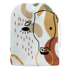Abstract Bull Art Design Drawstring Pouch (3xl) by Ndabl3x