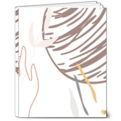 Abstract Hand Vine Lines Drawing 8  X 10  Softcover Notebook by Ndabl3x