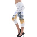 Poster Map Flag Lotus Boat Lightweight Velour Capri Leggings  View3