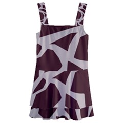Cracked Pattern Boho Art Design Kids  Layered Skirt Swimsuit by Grandong