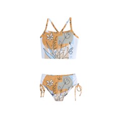 Doodle Flower Floral Abstract Girls  Tankini Swimsuit by Grandong