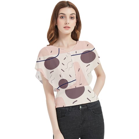 Computer Network Technology Tech Digital Butterfly Chiffon Blouse by Grandong