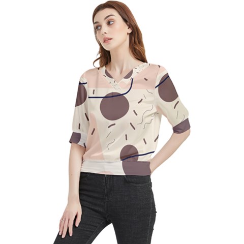 Computer Network Technology Tech Digital Quarter Sleeve Blouse by Grandong