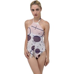 Doodles Abstract Boho Art Go With The Flow One Piece Swimsuit by Grandong