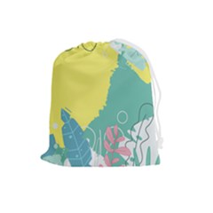 Plants Eaves Border Frame Drawstring Pouch (large) by Grandong