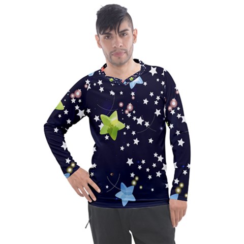 Abstract Eart Cover Blue Gift Men s Pique Long Sleeve T-shirt by Grandong