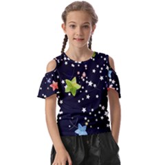 Abstract Eart Cover Blue Gift Kids  Butterfly Cutout T-shirt by Grandong