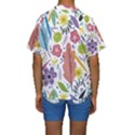 Flowers Spring Background Wallpaper Kids  Short Sleeve Swimwear View2
