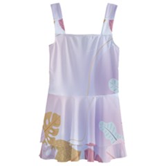 Plants Leaves Wallpaper Background Kids  Layered Skirt Swimsuit by Grandong