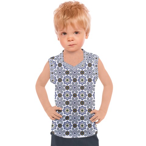 Flower Branch Corolla Wreath Lease Pattern Kids  Sport Tank Top by Grandong