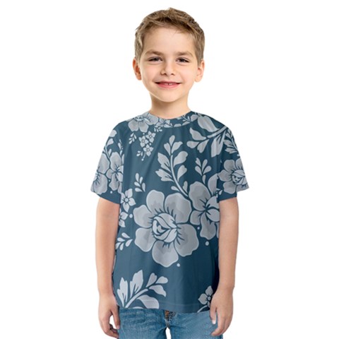Flowers Design Floral Pattern Kids  Sport Mesh T-shirt by Grandong