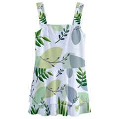 Leaves Foliage Pattern Abstract Kids  Layered Skirt Swimsuit by Grandong