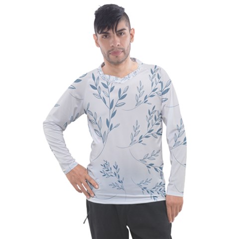 Flowers Floral Design Pattern Men s Pique Long Sleeve T-shirt by Grandong