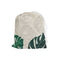 Leaves Monstera Background Drawstring Pouch (Large) View1