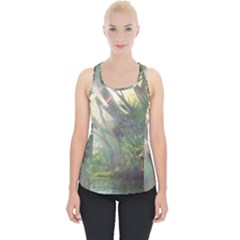 Peafowl Peacock Bird Birds Painting Art Wildlife Piece Up Tank Top by Sarkoni