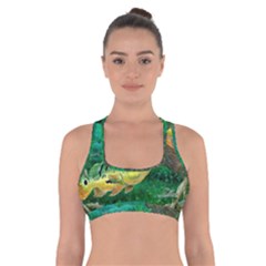Peacock Bass Fishing Cross Back Sports Bra by Sarkoni